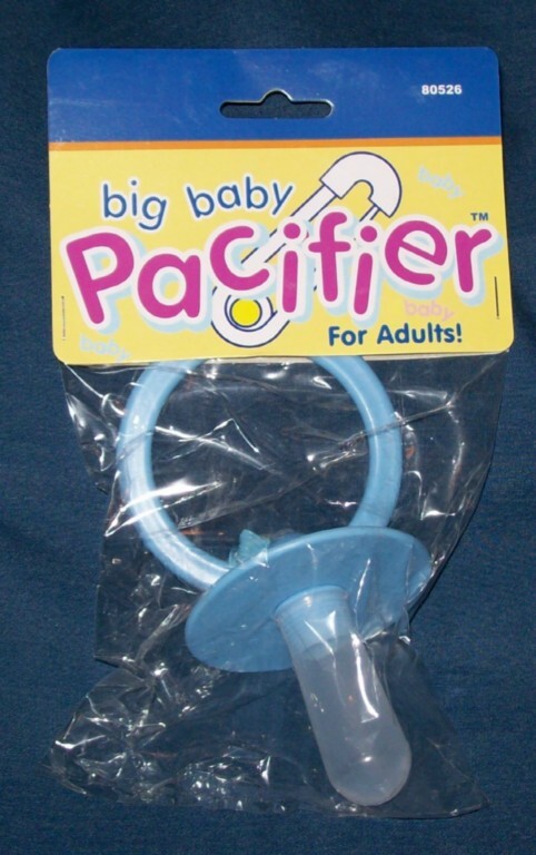 ADULT BABY BLUE JUMBO PACIFIER COSTUME PROP NEW YEARS EVE 80526C