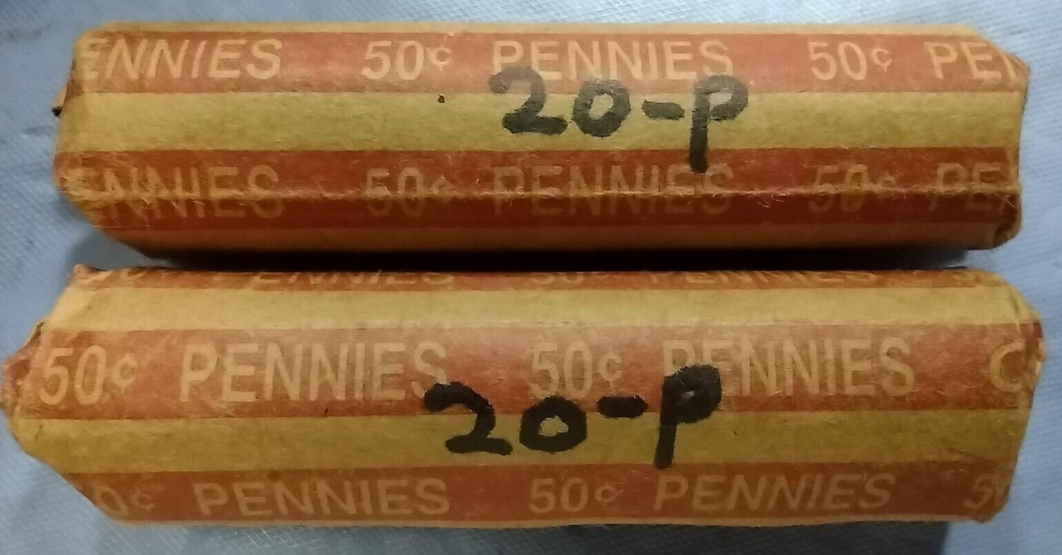 1920-P Roll Lincoln Cent - Good Dates - Average Circulated - Roll (50 coins)