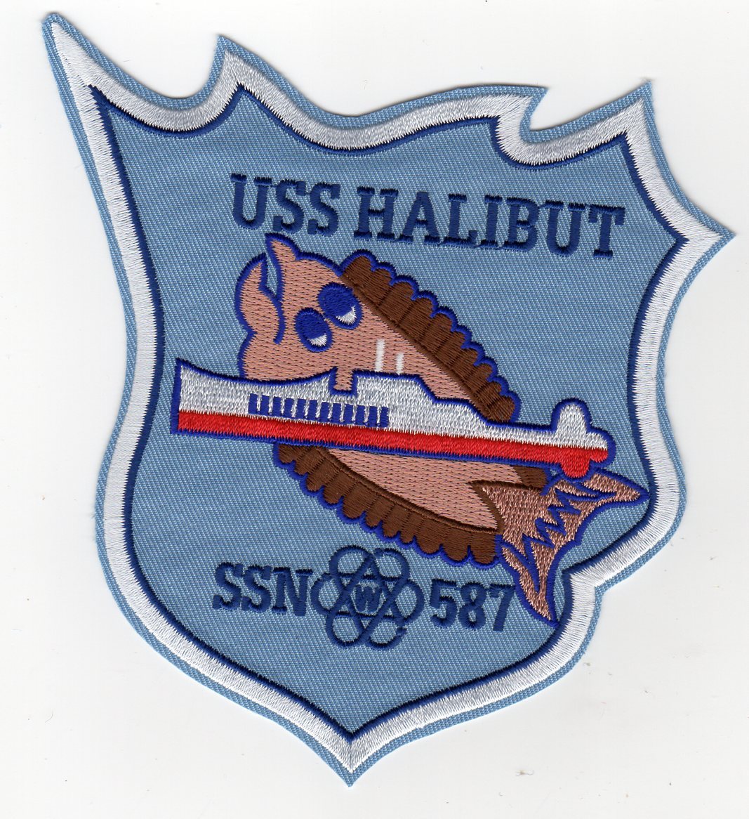 USS Halibut SSN 587 - Halibut w/sub BC Patch Cat No C5293