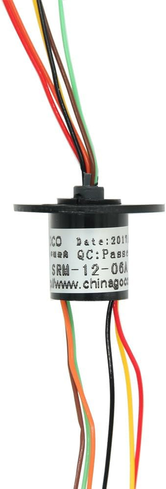 Electrical Slip Ring 125mm 300RPM 6 Wire Circuits 2A Capsule AC 240V for Robotic
