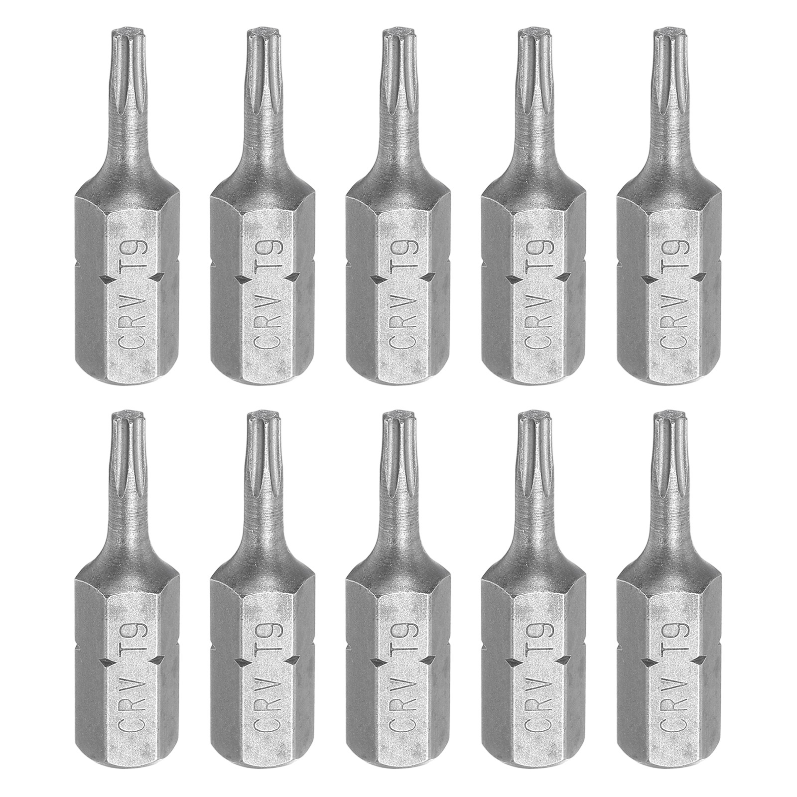 10pcs 1/4" Hex Shank T9 Head 1" Length Torx Screwdriver Bit
