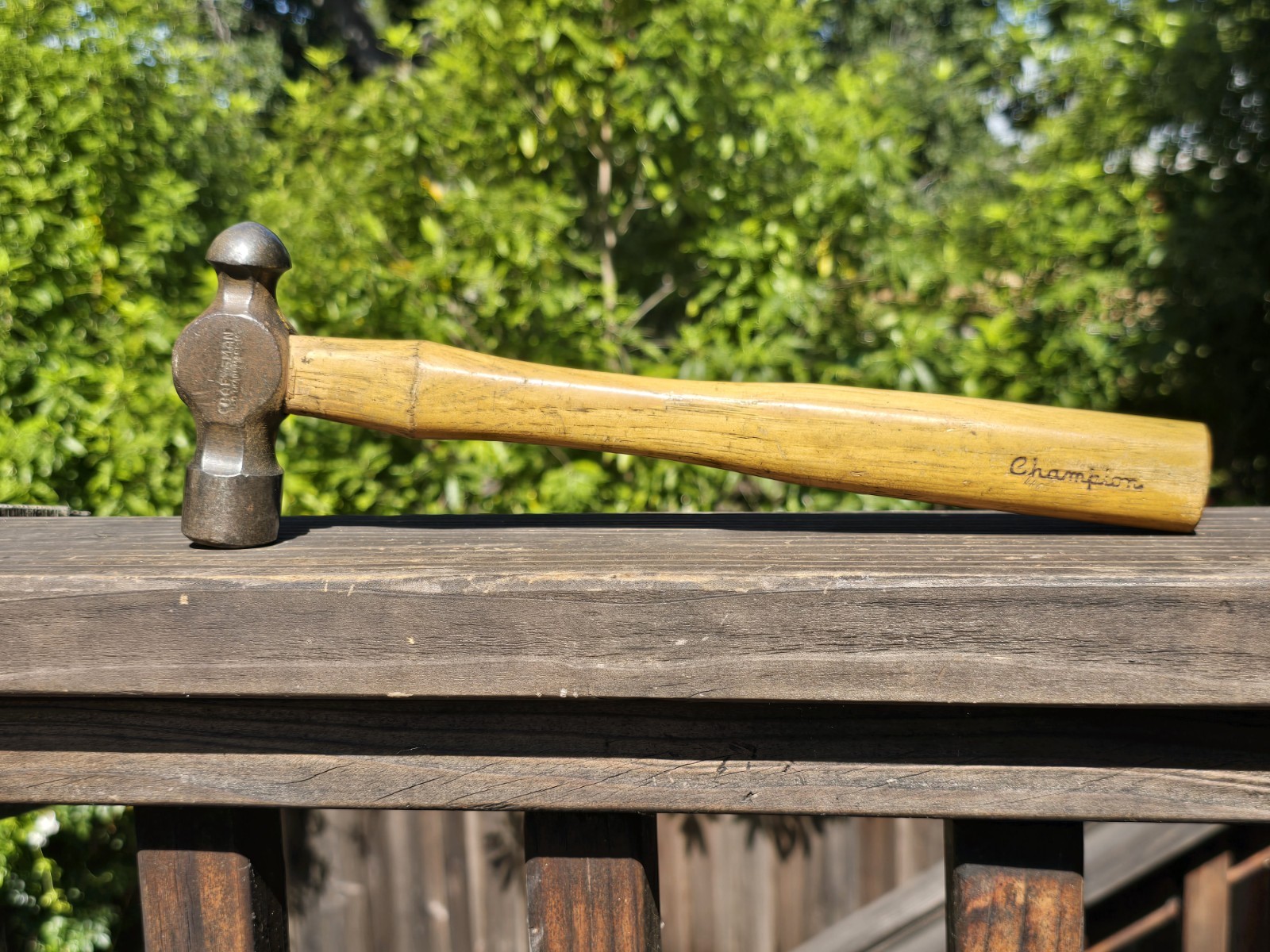 Craftsman 14oz Ball Peen Hammer, Vintage Wood Handle USA Tool