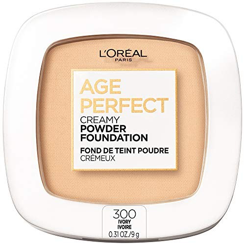 L'Oreal Paris Age Perfect Serum Creamy Foundation Makeup, 300 Ivory, 0.31 fl oz