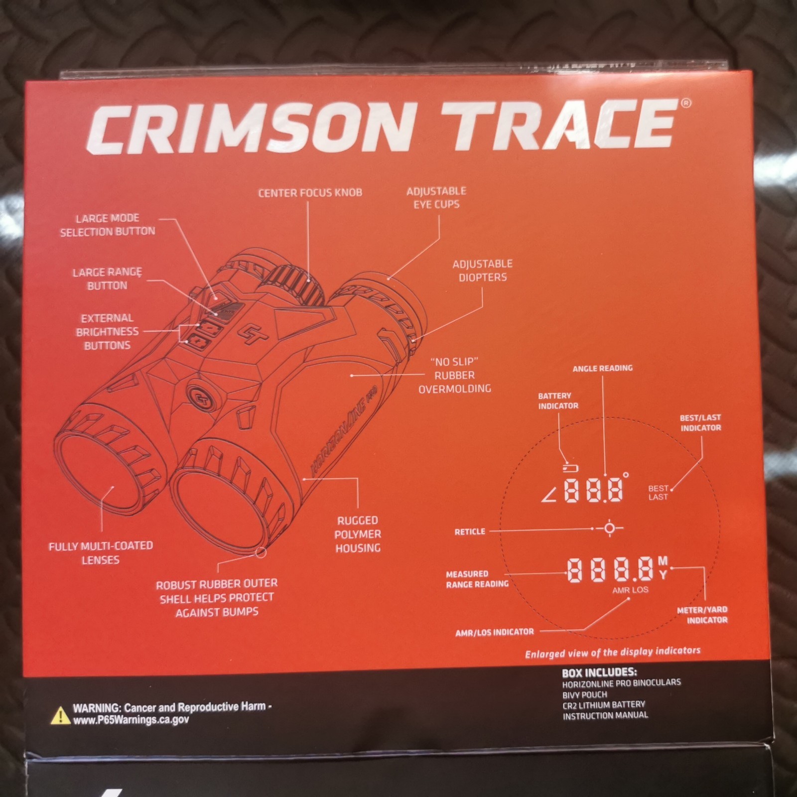 CRIMSON TRACE HORIZONLINE 2K RANGEFINDING BINOCULARS - 01-3002001