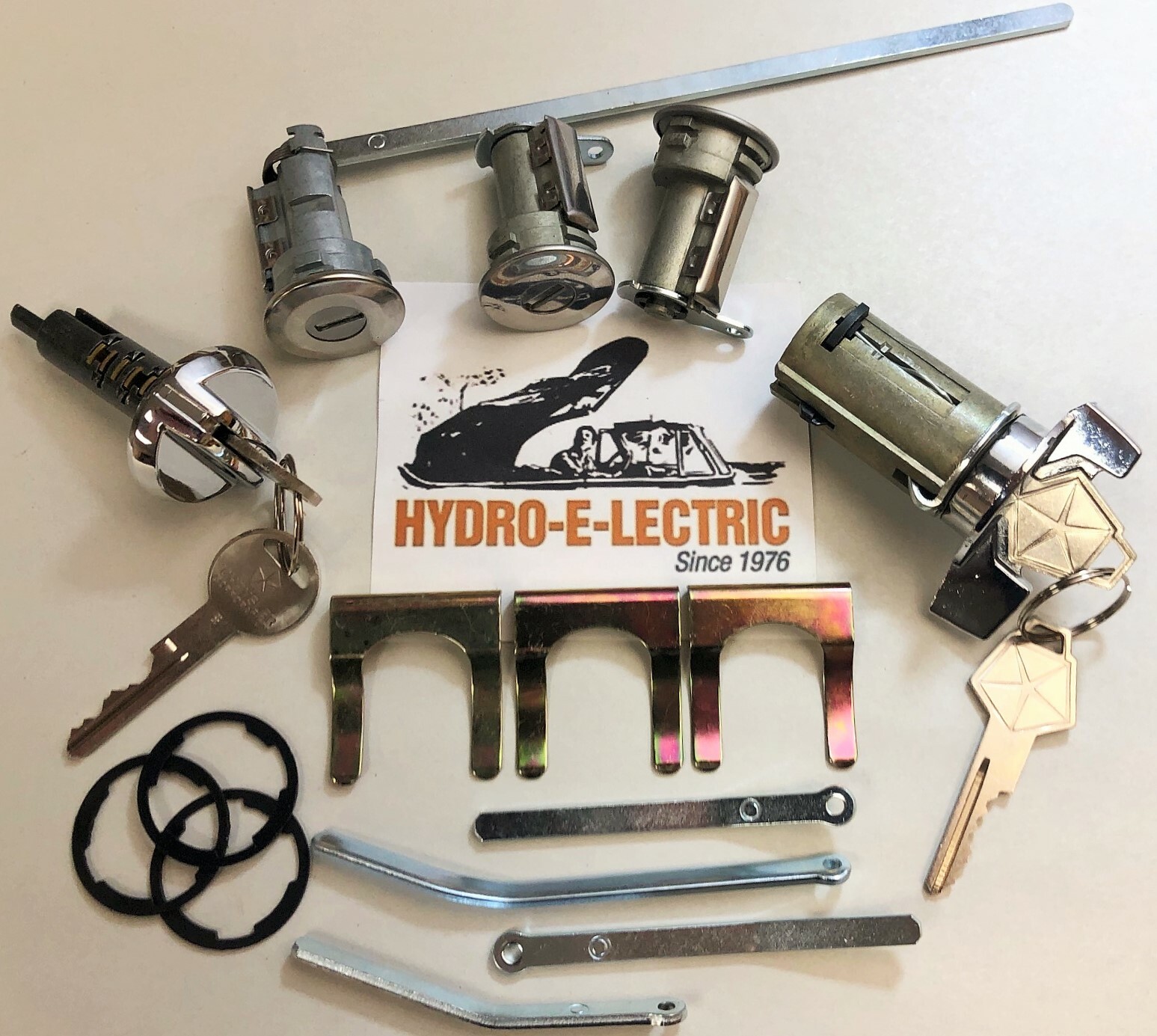 Complete OE Style Lock Set with Chrysler Keys- 1971-1972 Dodge Charger & Coronet