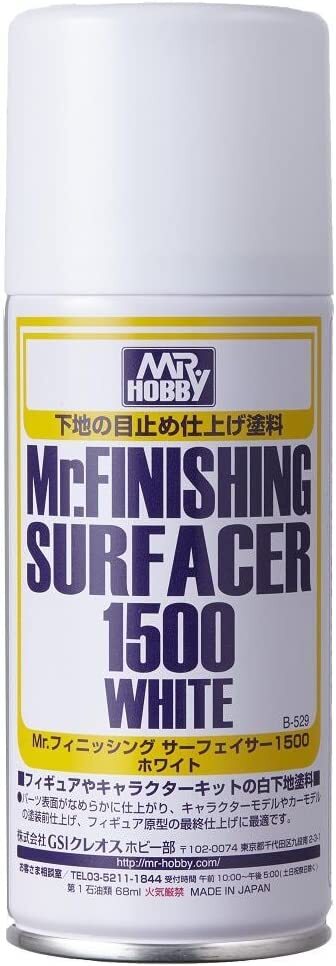 Mr. Hobby B529 Mr. Finishing Surfacer 1500 White Spray Paint 170ml - US