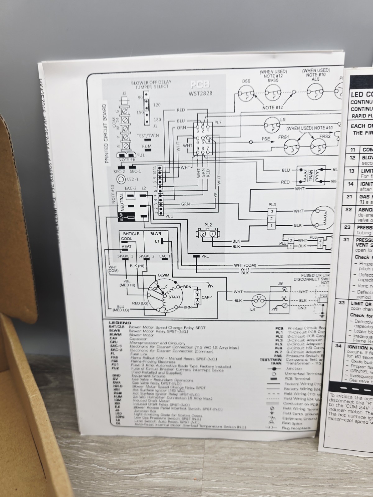 WST282B Fixed Speed Furnace Control Board Module HVAC Replacement