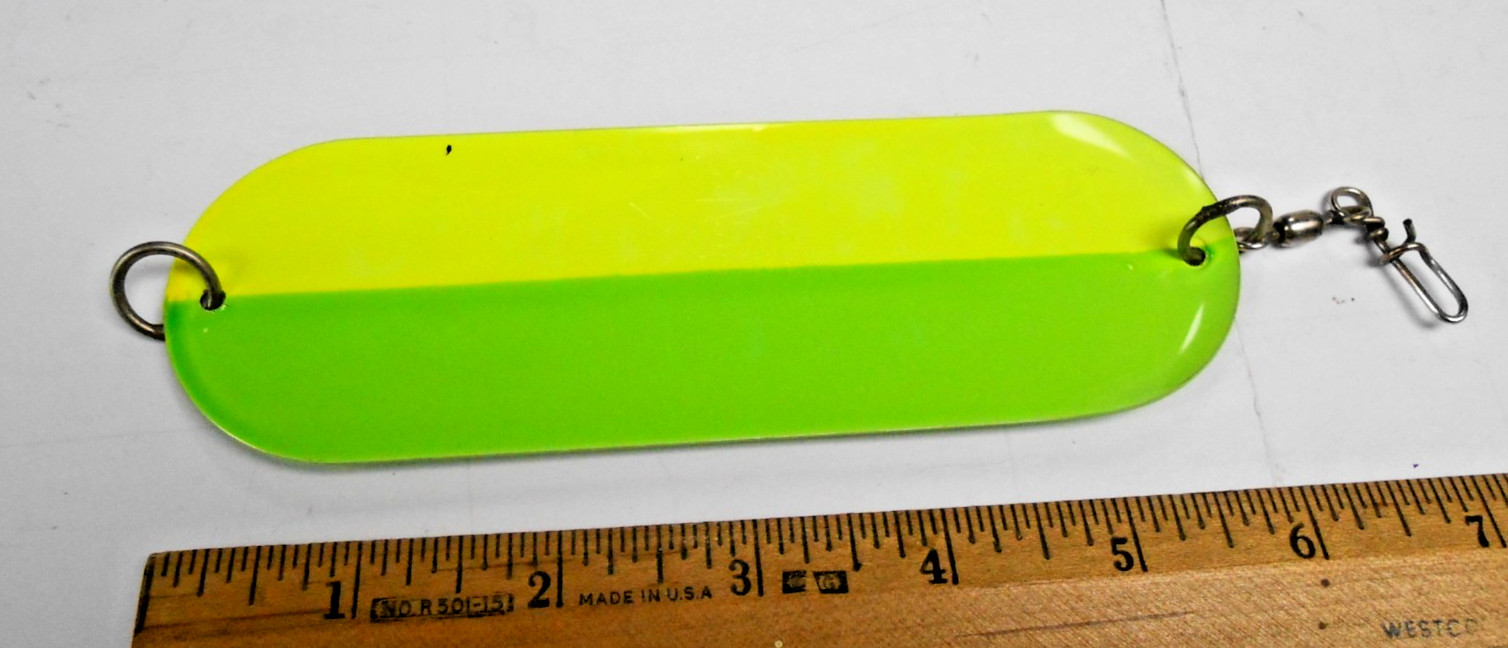 Gold Star 0/0 SALMON/TROUT TROLLING DODGER - Yellow/Green Chartreuse