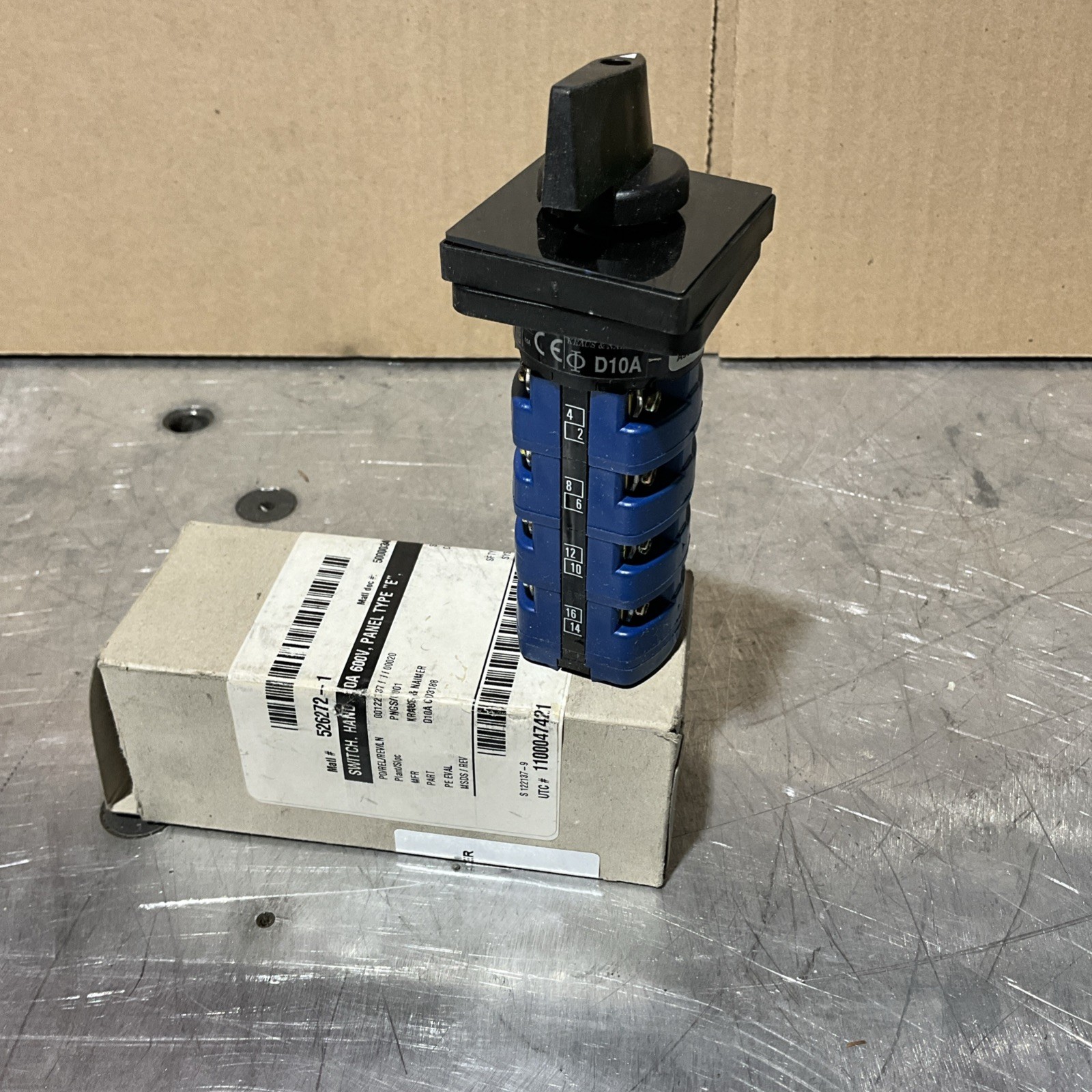 Kraus & Naimer D10A CD3188 Rotary Switch 600v-ac NOS