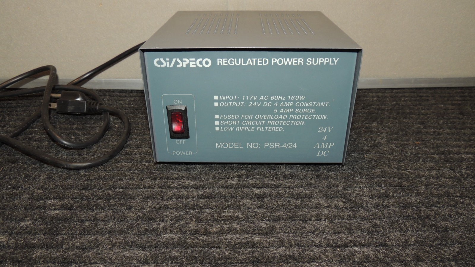 CSi/SPECO Model No. PSR-4/24 Regulated Power Supply
