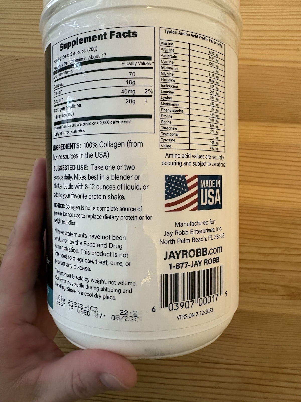 Collagen Powder Jay Robb