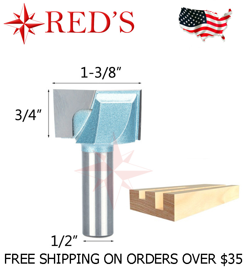 Tideway Carbide Industrial LC01062208 1-3/8" Bottom Cleang 1/2" shank router bit