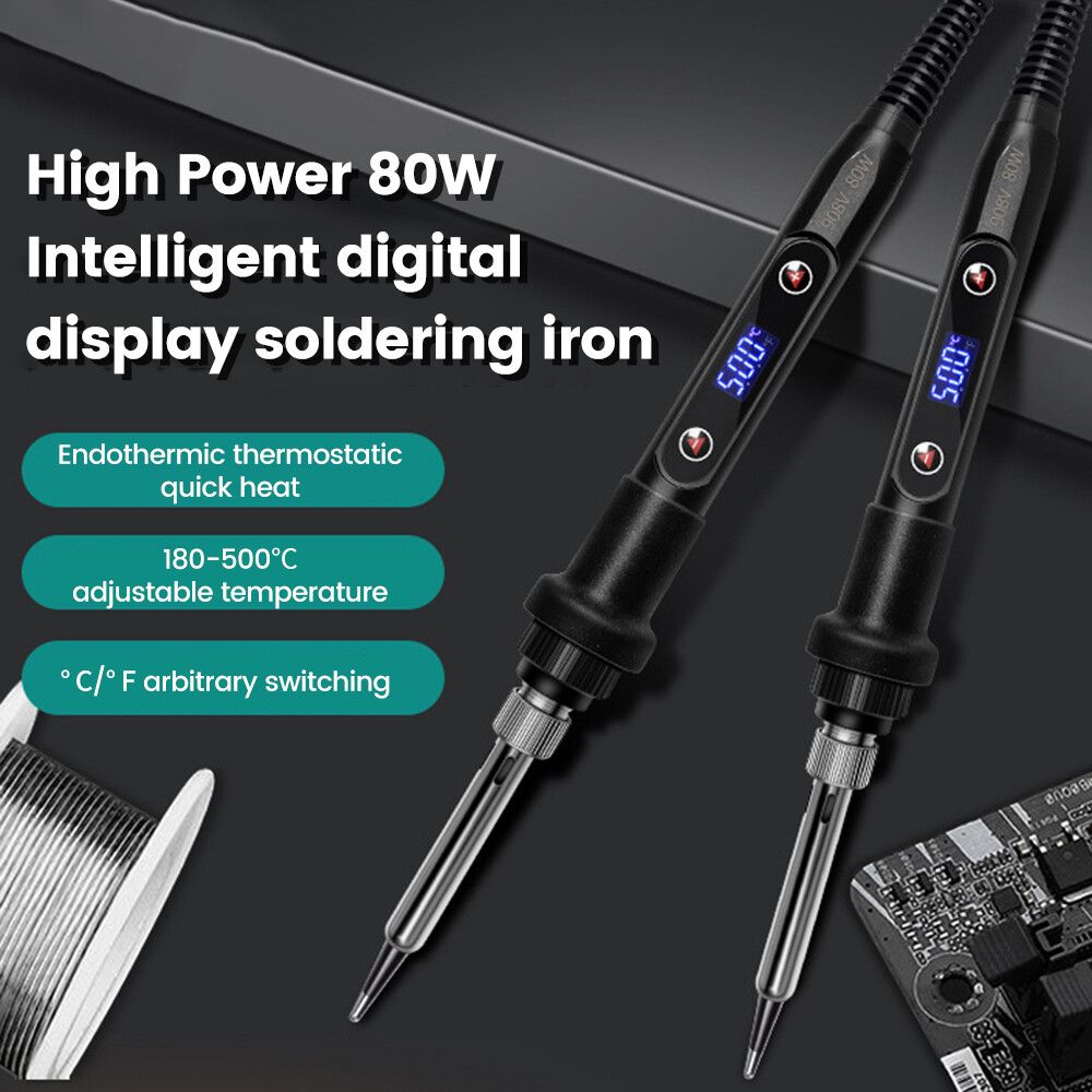 80W Digital Electric Soldering Iron DIY Welding Tool Adjustable Temperature