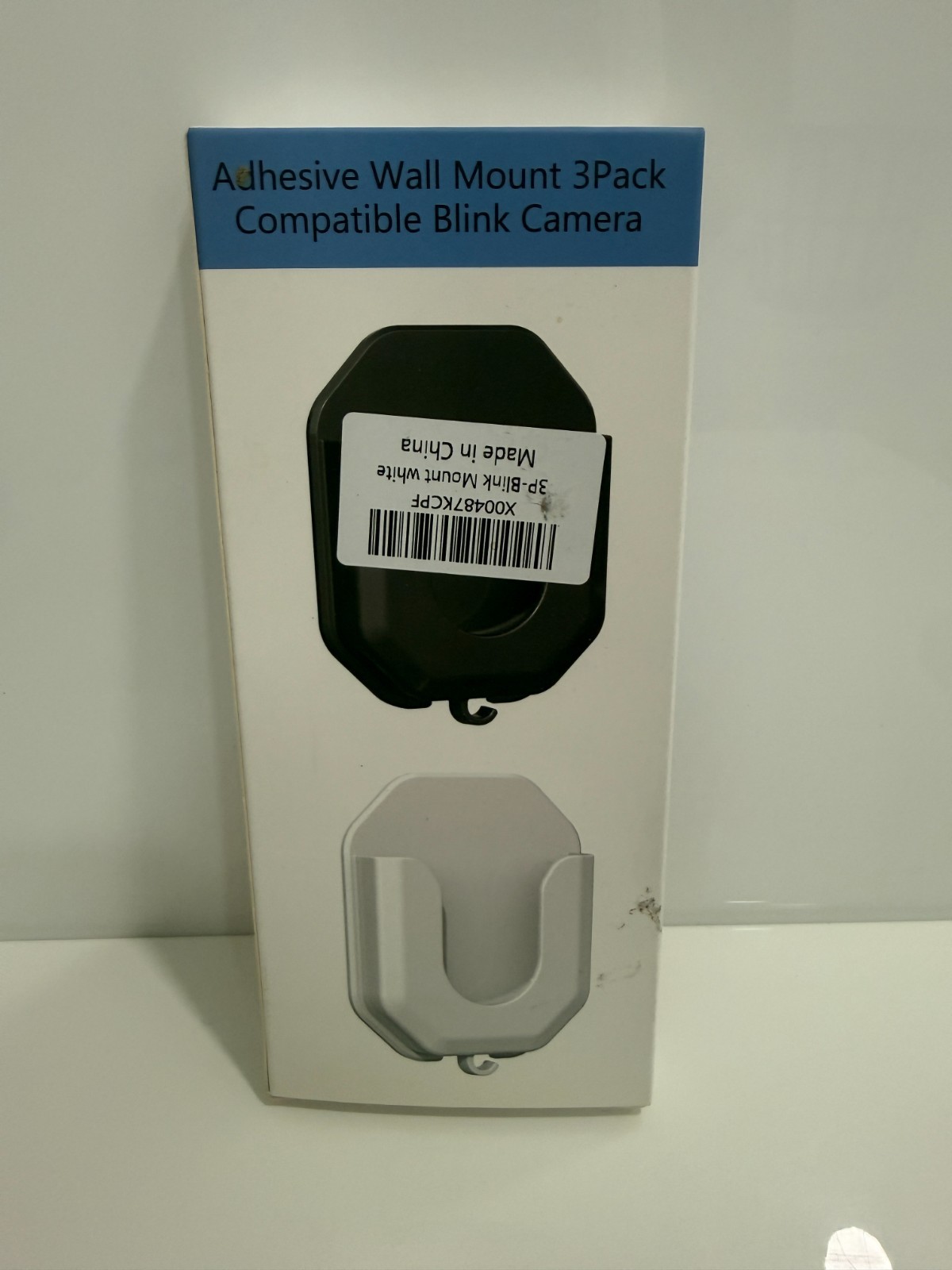 3-Pack Adhesive Wall Mount for Blink Camera No Drill White Sticky Bracket