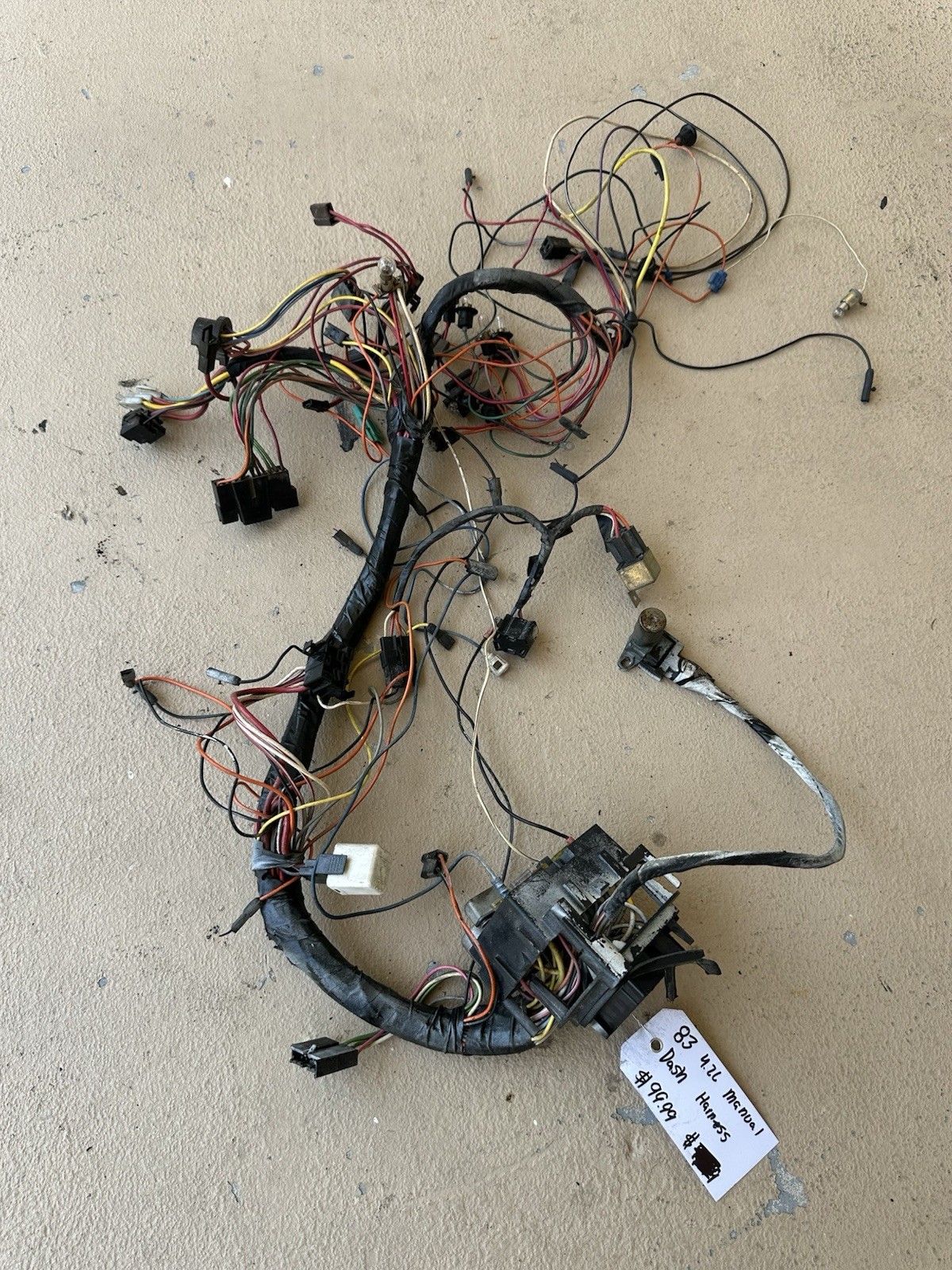 1983 Jeep Wrangler 4.2L Manual Dash Harness