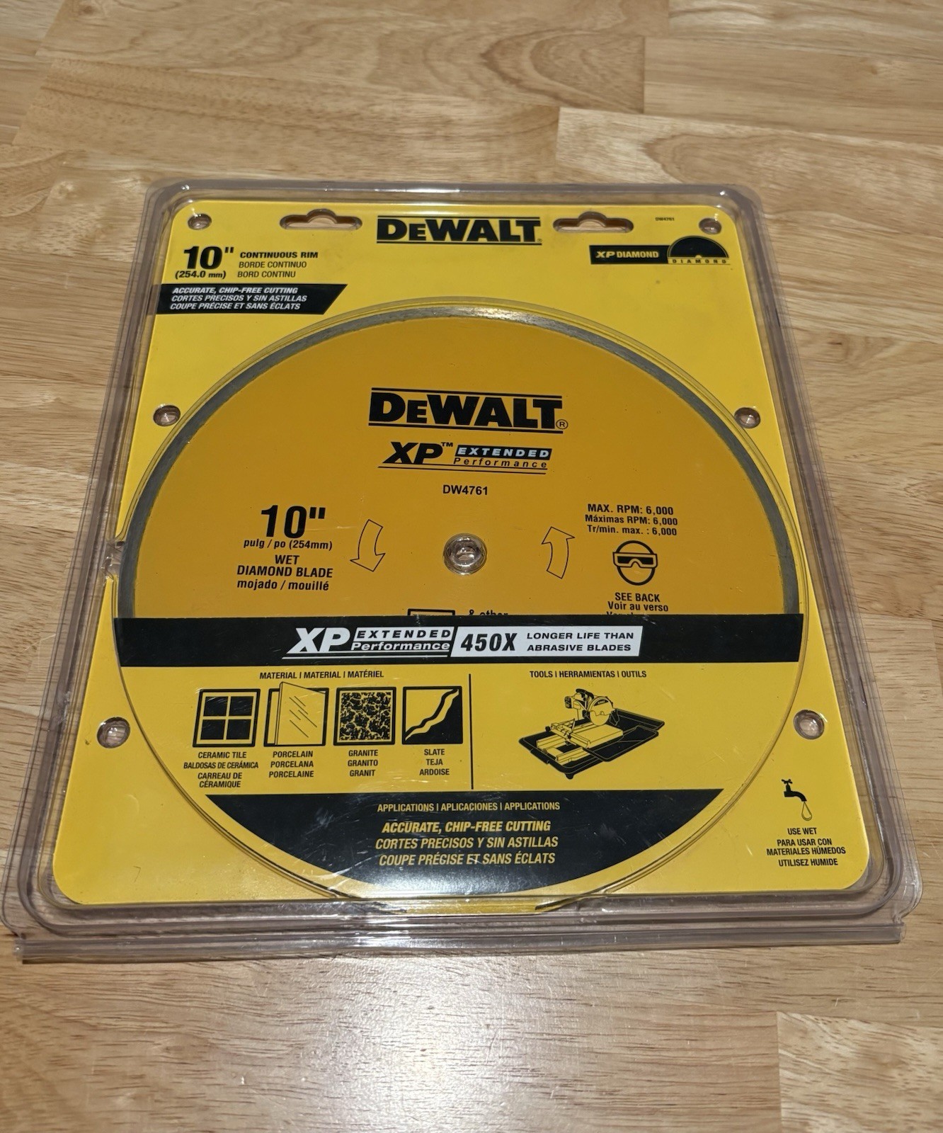 Dewalt Cut Off Wheel 10” XP Extended Performance Wet Diamond Blade DW4761
