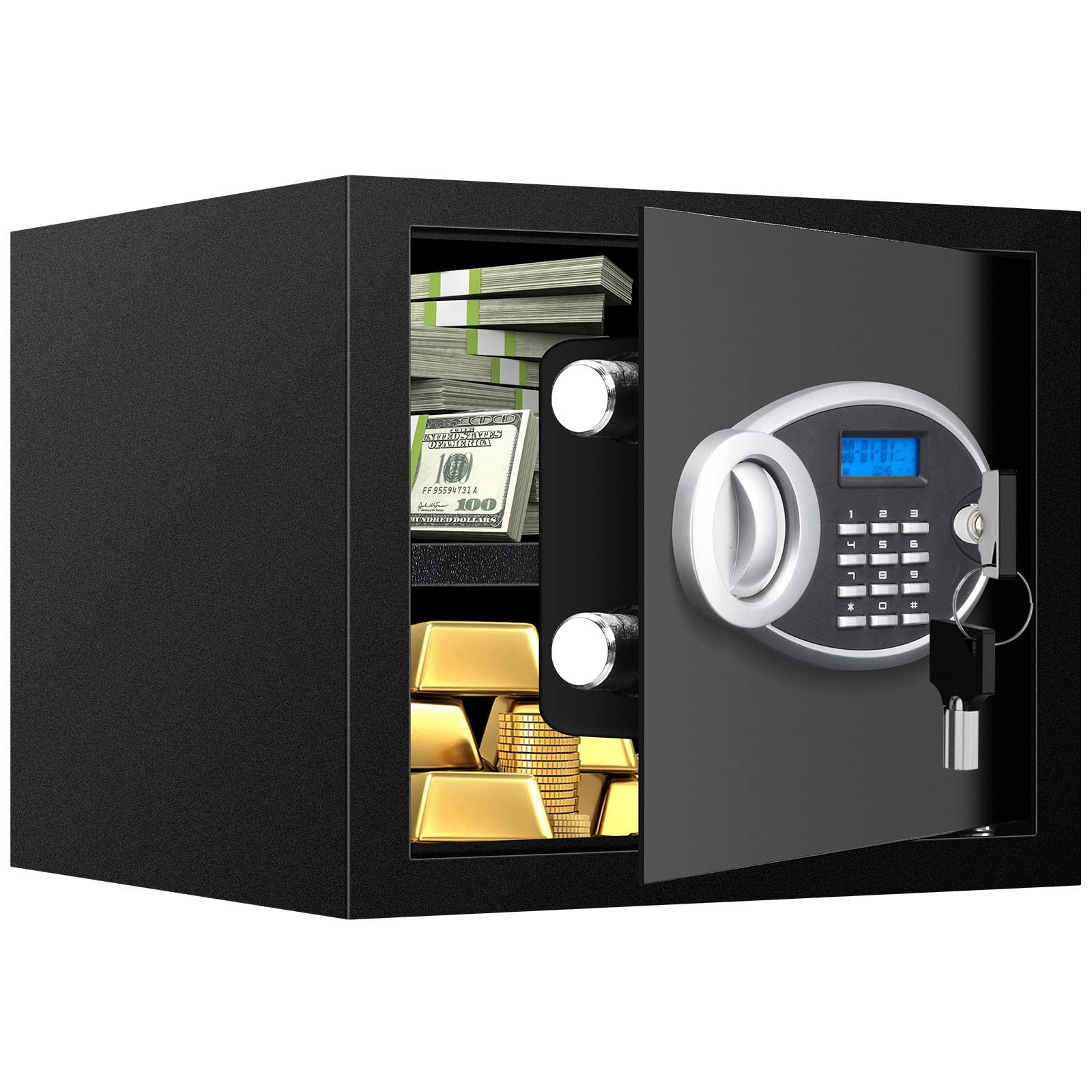 1.2 Cuft Safe Box Fireproof Waterproof for Home, Fire proof Safes with Digita...