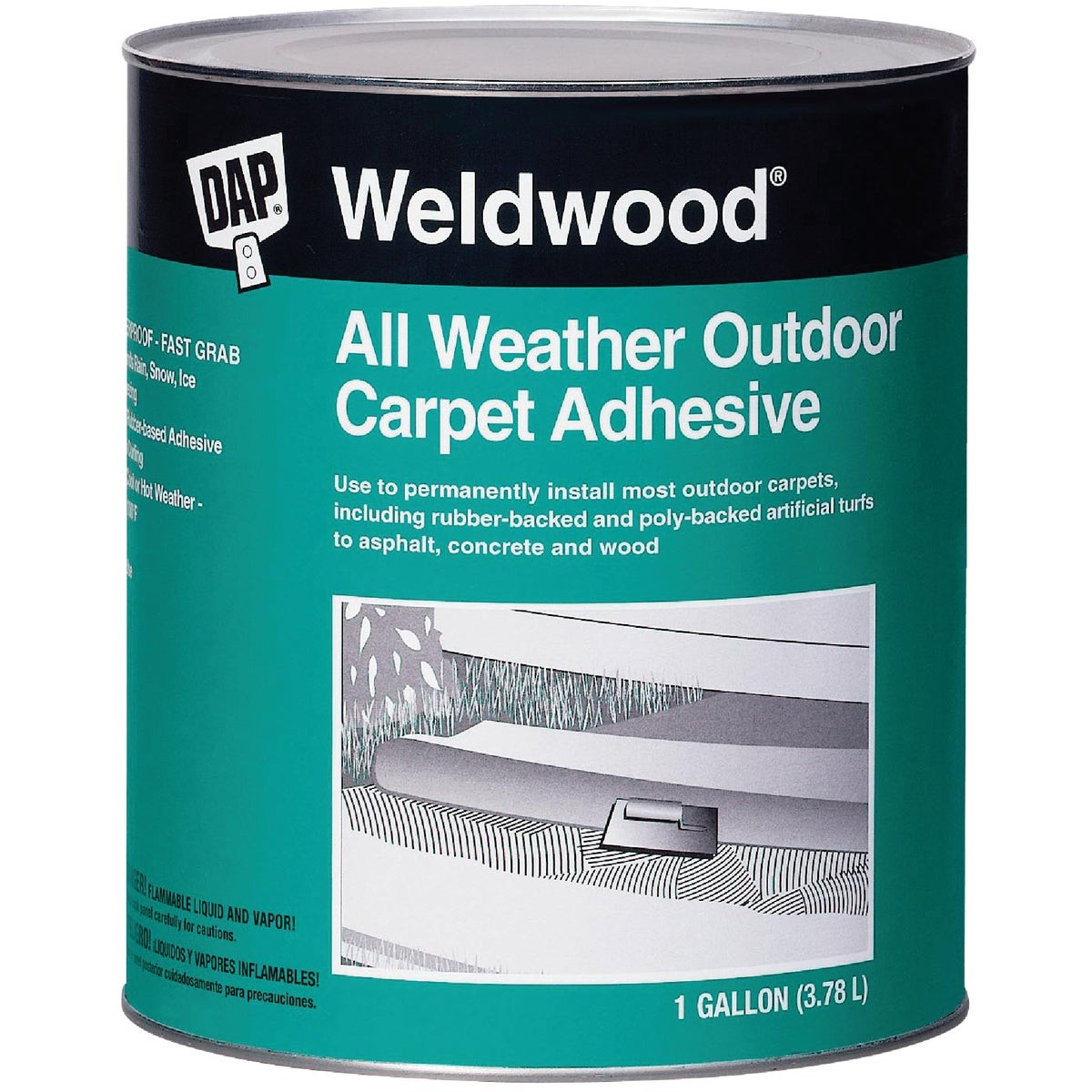 DAP Weldwood All Weather Outdoor Carpet Adhesive, 1 Gal. 7079800443 DAP Weldwood