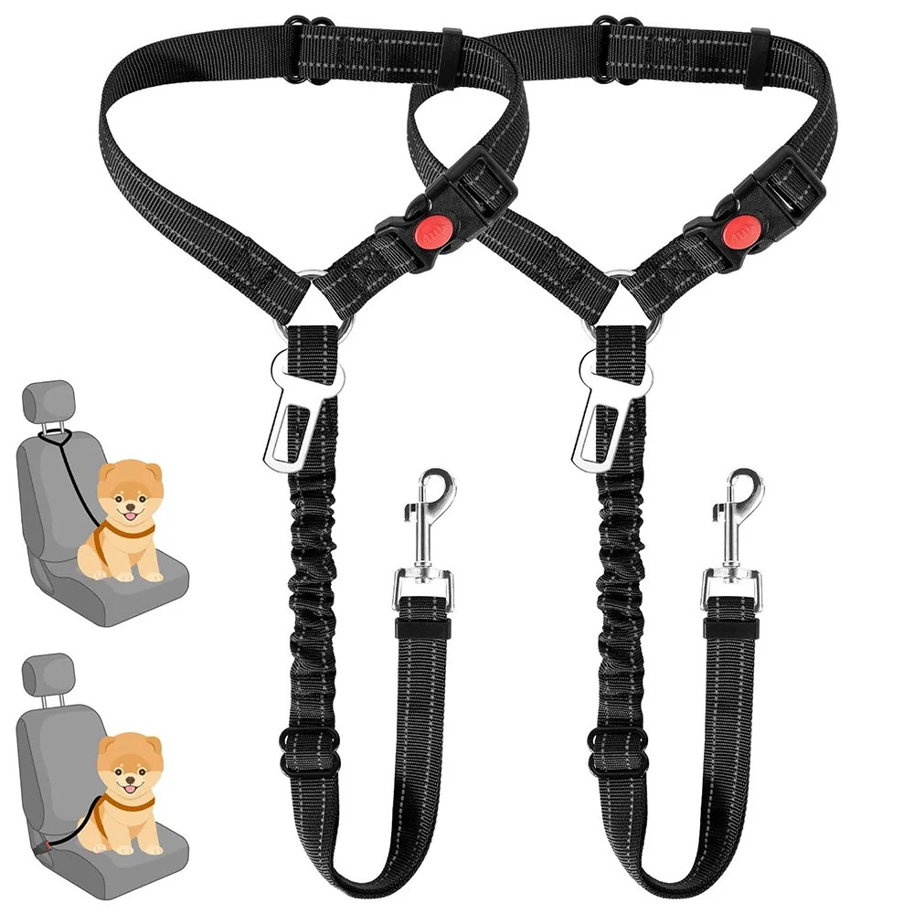 Multi-functional Dog Seat Belts Solid 3-in-1 Dog Harness Leash Pet Car Seat Belt
