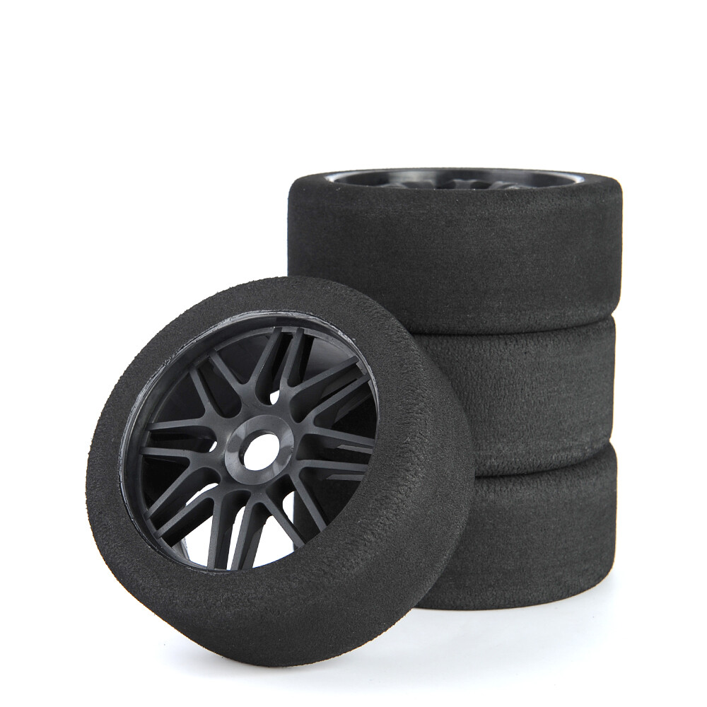 4Pcs 1/8 Foam Tires&Nylon Wheel Rim 17mm Hex For HSP HPI RC Racing Car