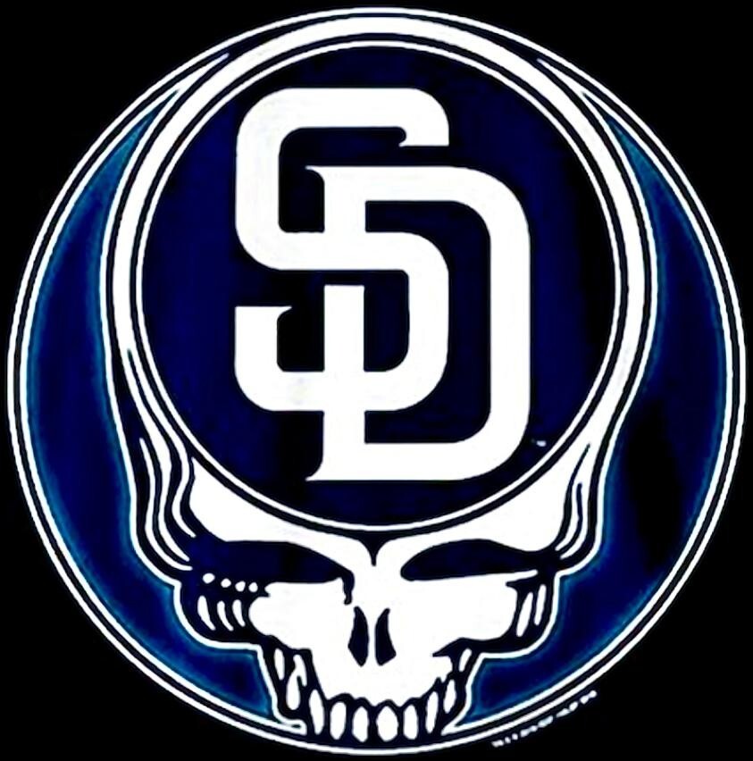 (3) San Diego Padres Grateful Dead Stealie Skull Vinyl Stickers 3x3 Car Decals