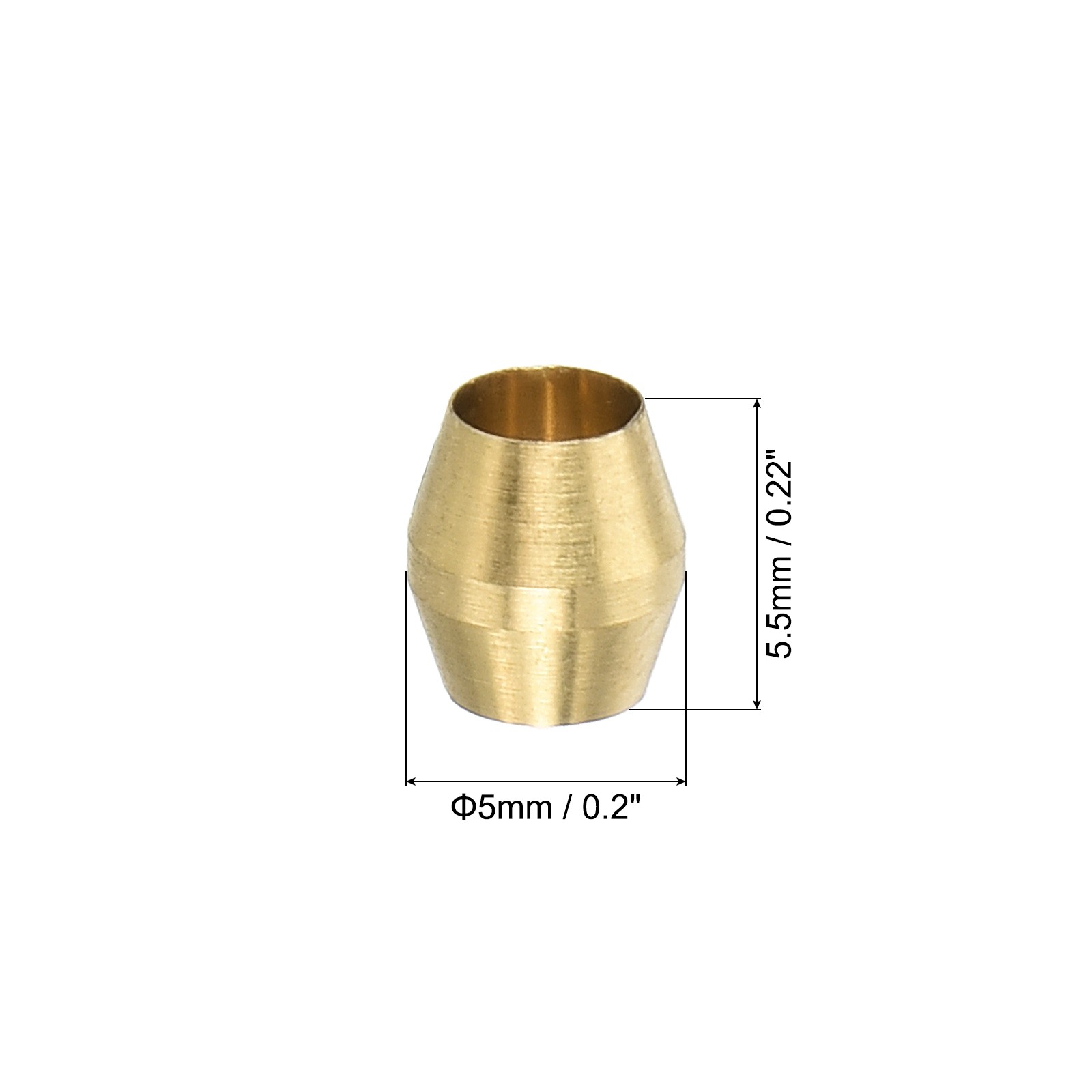 1/8" ID Brass Sleeve Ferrules 10PCS Compression Fitting Assortment Kit