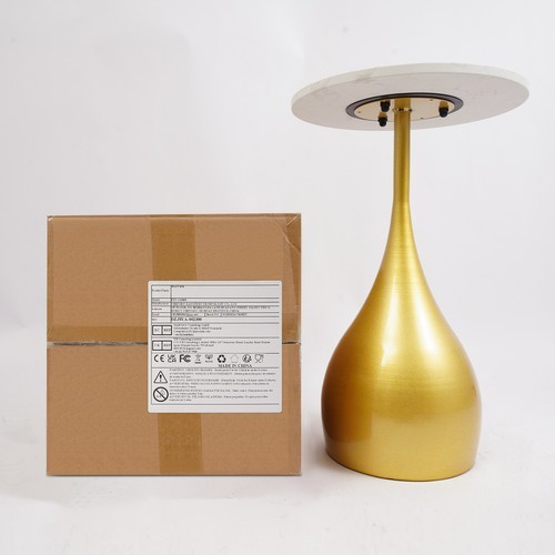 13.78In Marble Sofa Side Table Modern Round Accent Table For Small Spaces US~