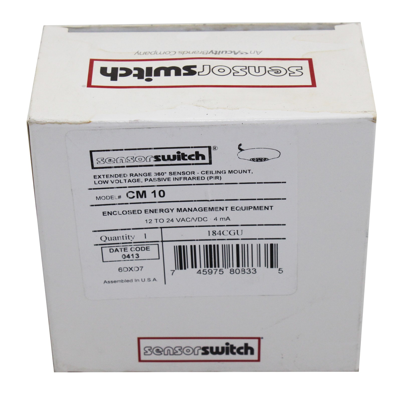 SENSOR SWITCH CM-10 PASSIVE INFRARED PIR EXTENDED RANGE CEILING OCCUPANCY SENSOR