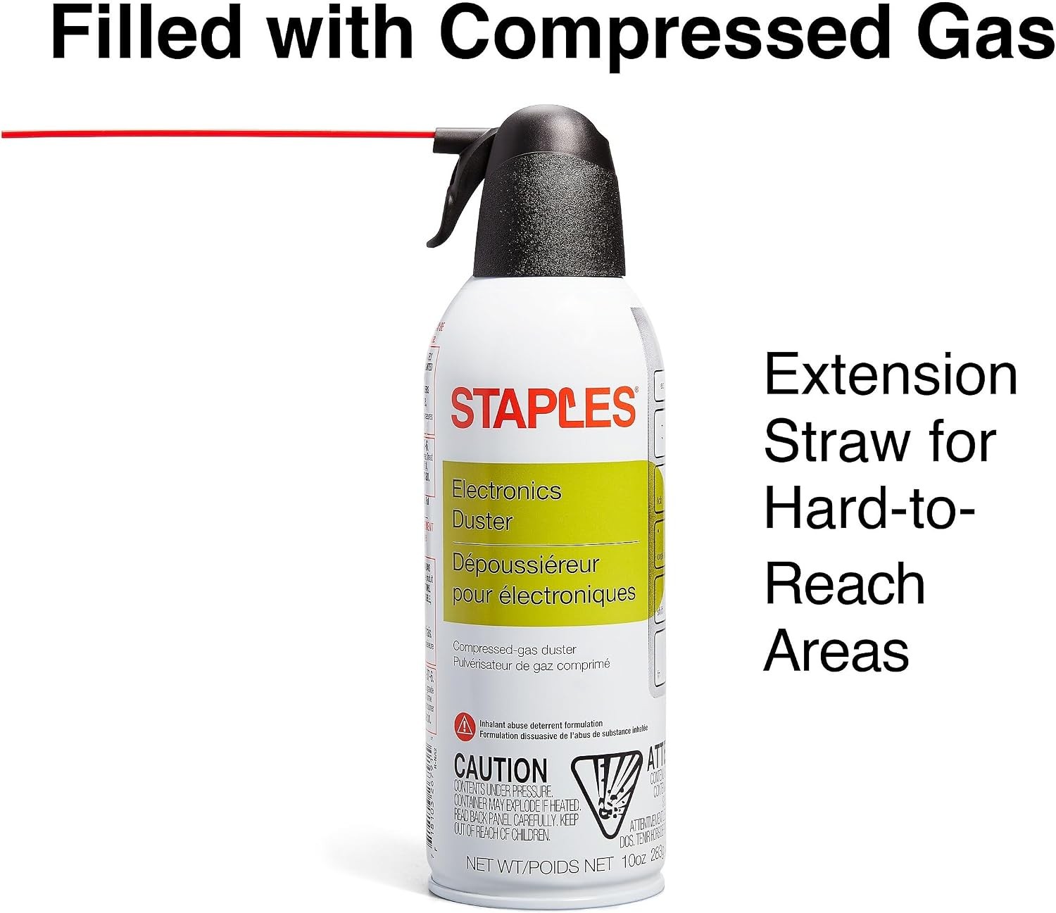 Staples Compressed Air Duster 4 Pack 10 Oz Cans Electronics Keyboard Cleaner