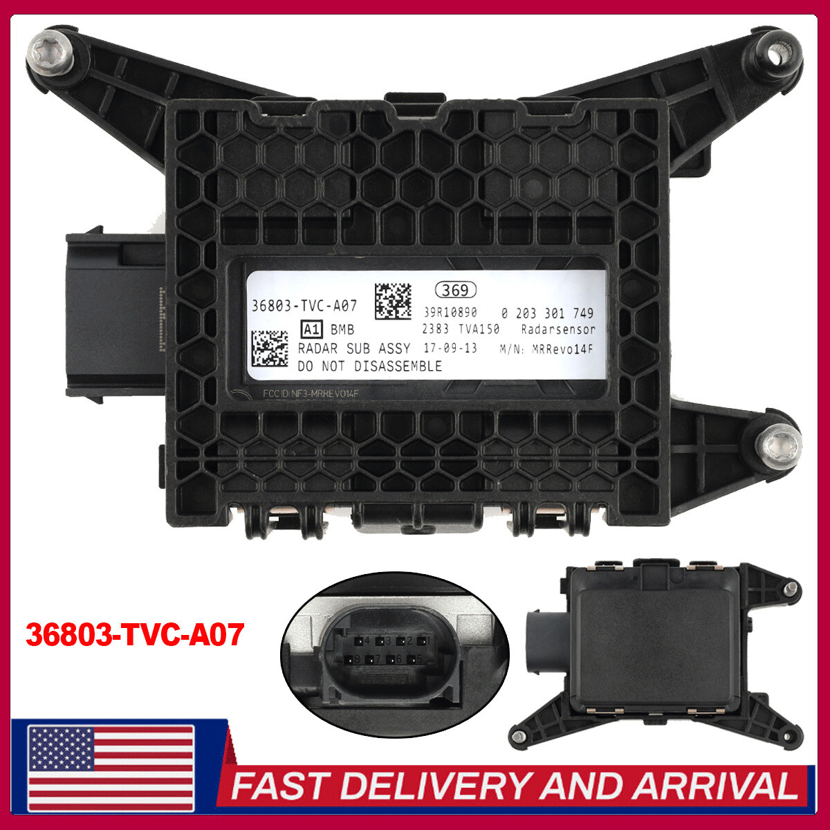 Radar Sensor For Honda Accord 2018 2019 2020 Sport 1.5L 2.0L 36803-TVC-A07 8pins