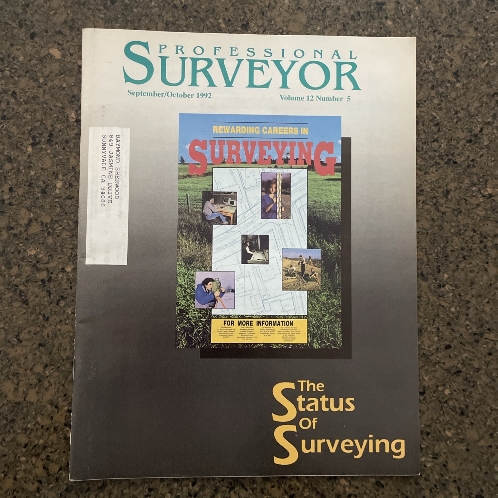 Professional Surveyor Volume 12, Number 5 September/October 1992