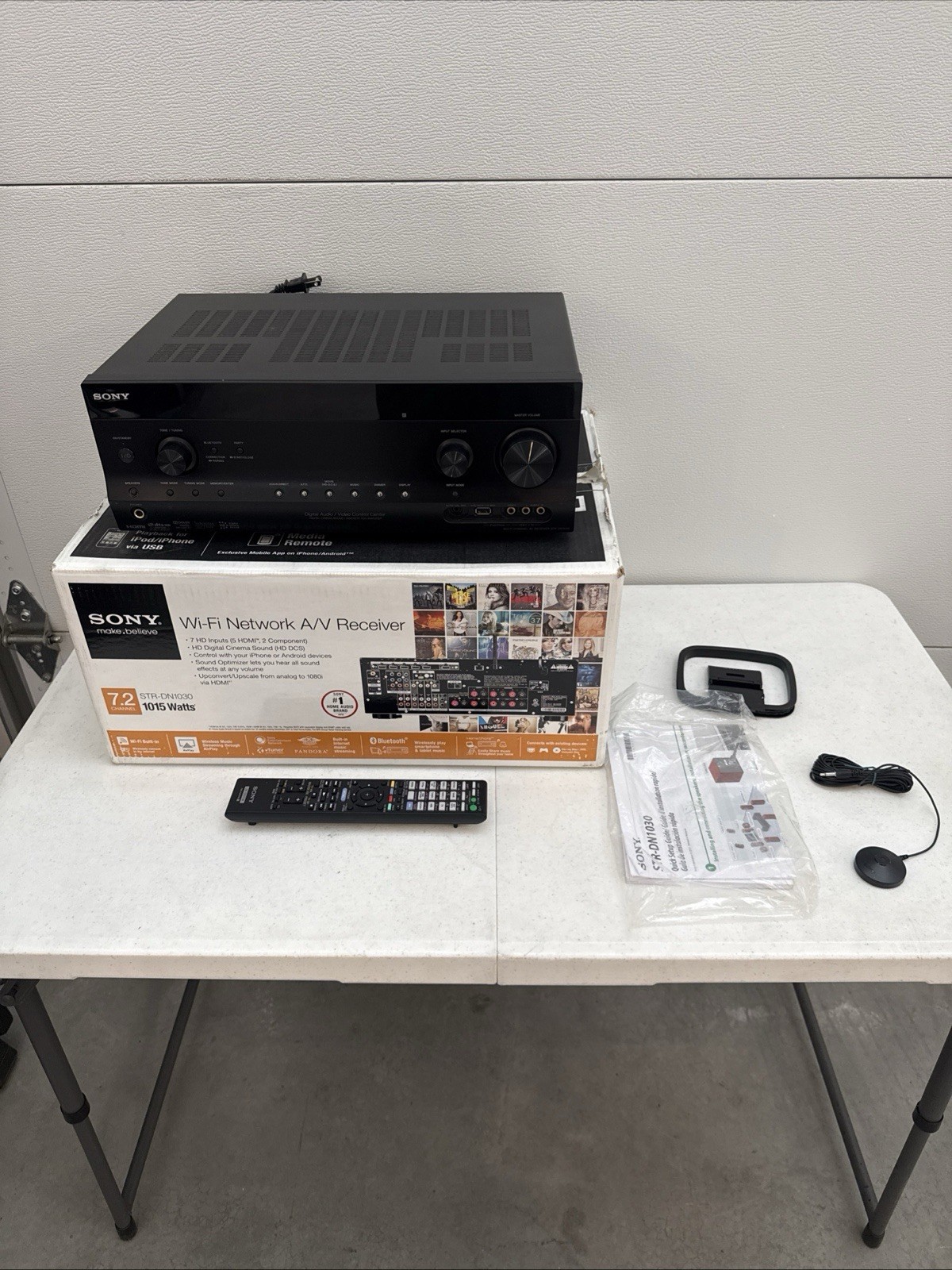 Sony STR-DN1030 7.2-Channel Wi-Fi Bluetooth Media AV Receiver Bundle* Remote