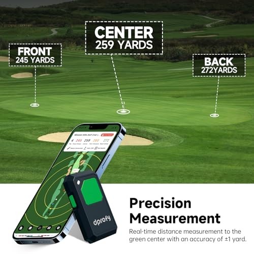 Golf GPS Range Finder Work with APP, Golf GPS Device with Voice Output