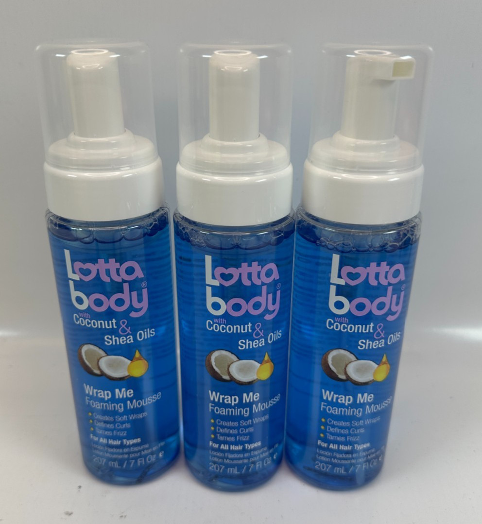 Revlon Lotta Body Foaming Mousse w Coconut Shea Oils (Lot of 3 Bottles) 7oz each