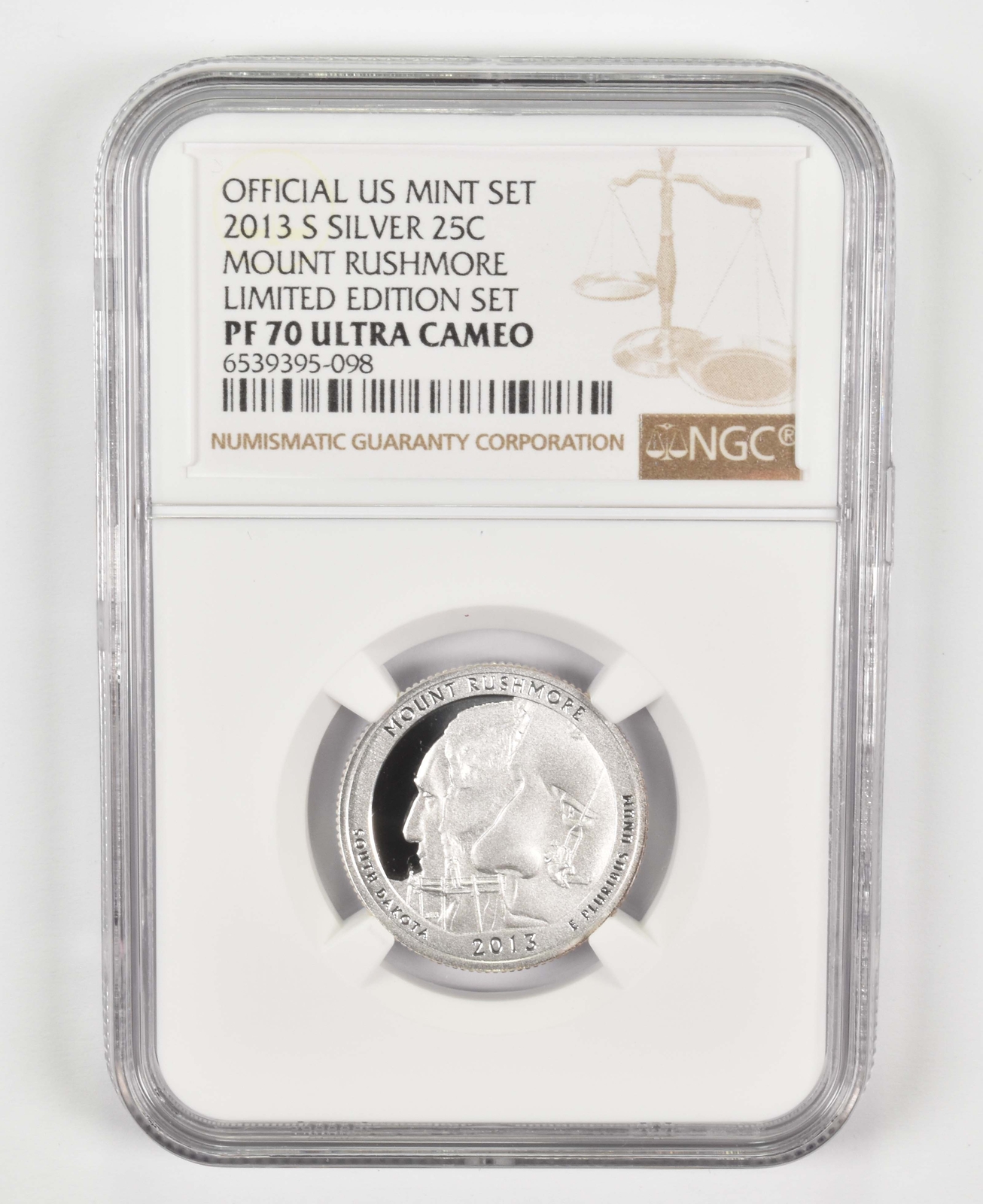 2013-S PF70 Mount Rushmore Silver Quarter US Mint Limited Edition Set NGC