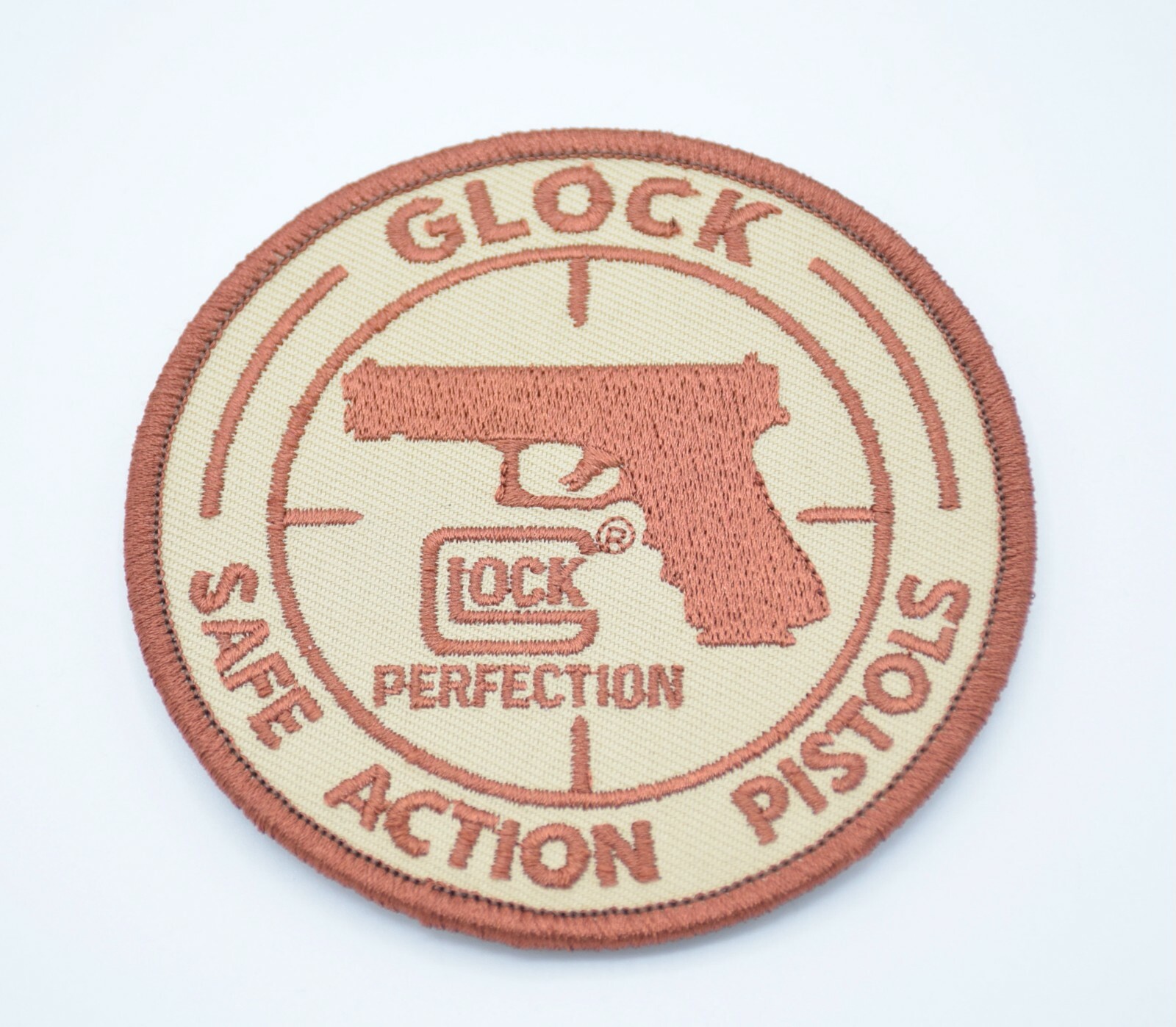 GLOCK PERFECTION TAN/FDE PROMO LOGO PATCH 17 19X 22 23 26 27 33 34 36 43X 44 48