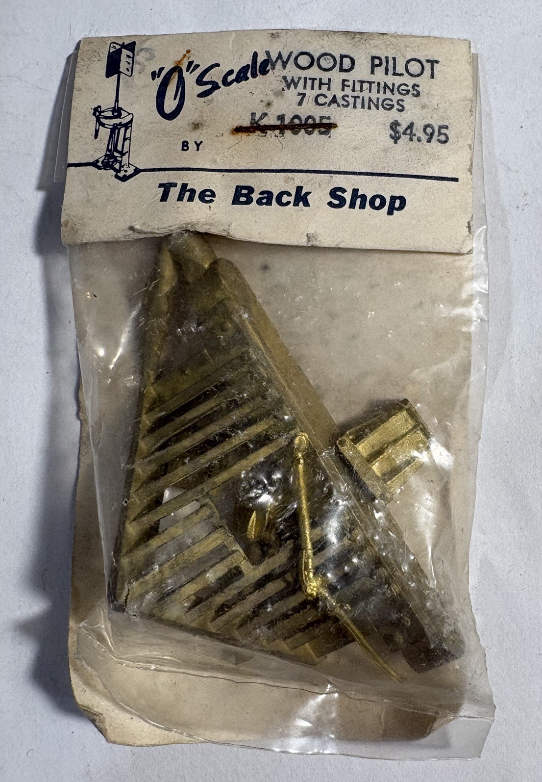 Wood Pilot w/ Fittings - 7 Castings - The Back Shop K-1005 - Brass Narrow Gauge
