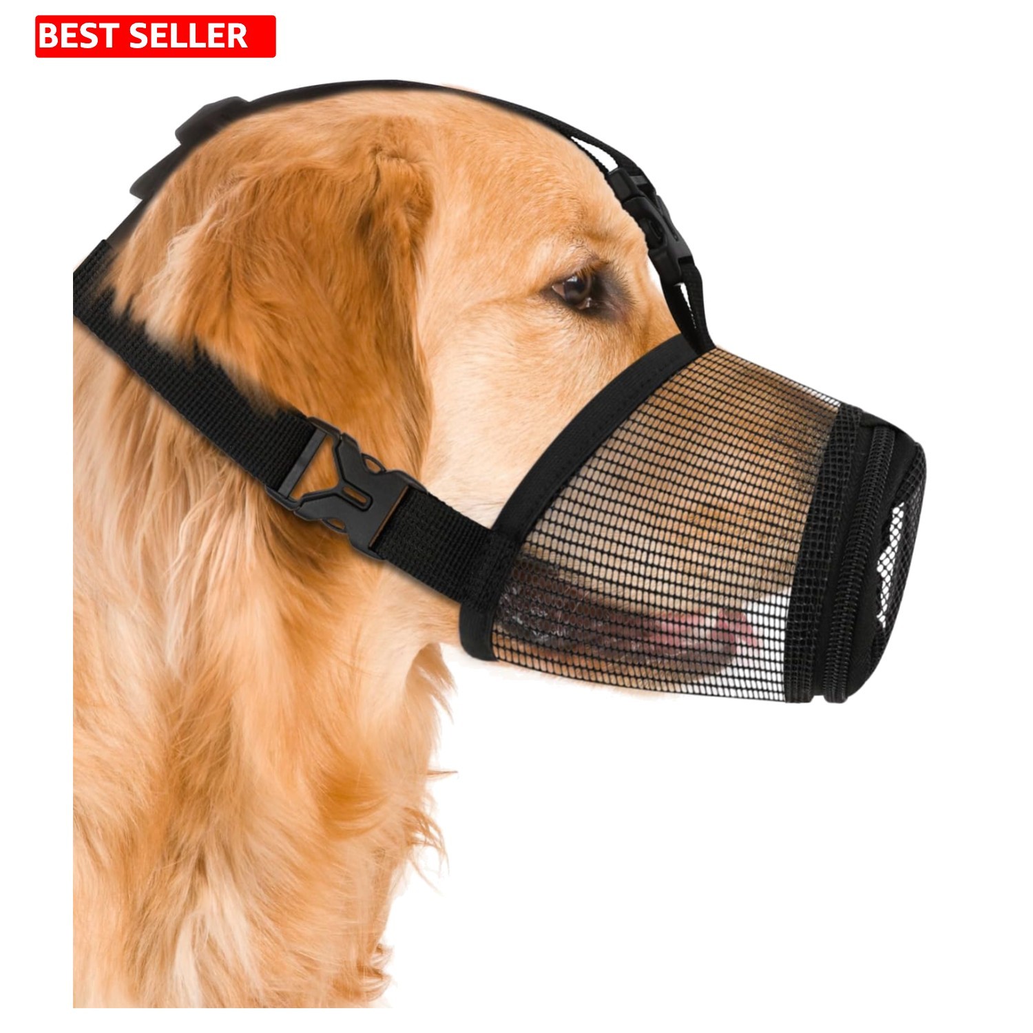 Adjustable Dog Muzzle for Medium-Large Pets - Biting & Barking Prevention