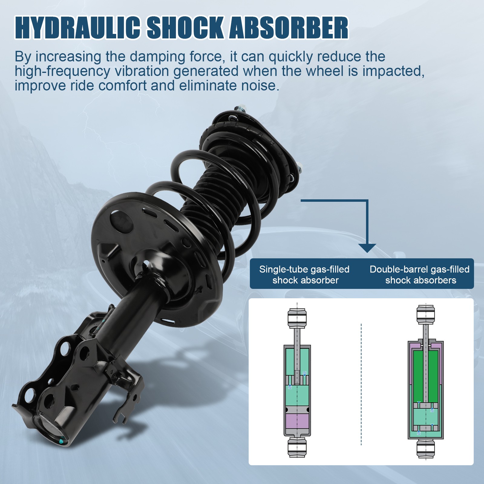 For 2000 2001 -2006 Mazda MPV Front Complete Struts Shocks Springs Assembly 2Pcs