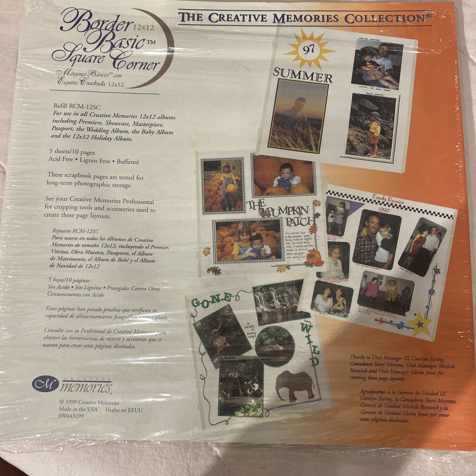 NEW Creative Memories Collection Border Basic Square Corner 12 x 12
