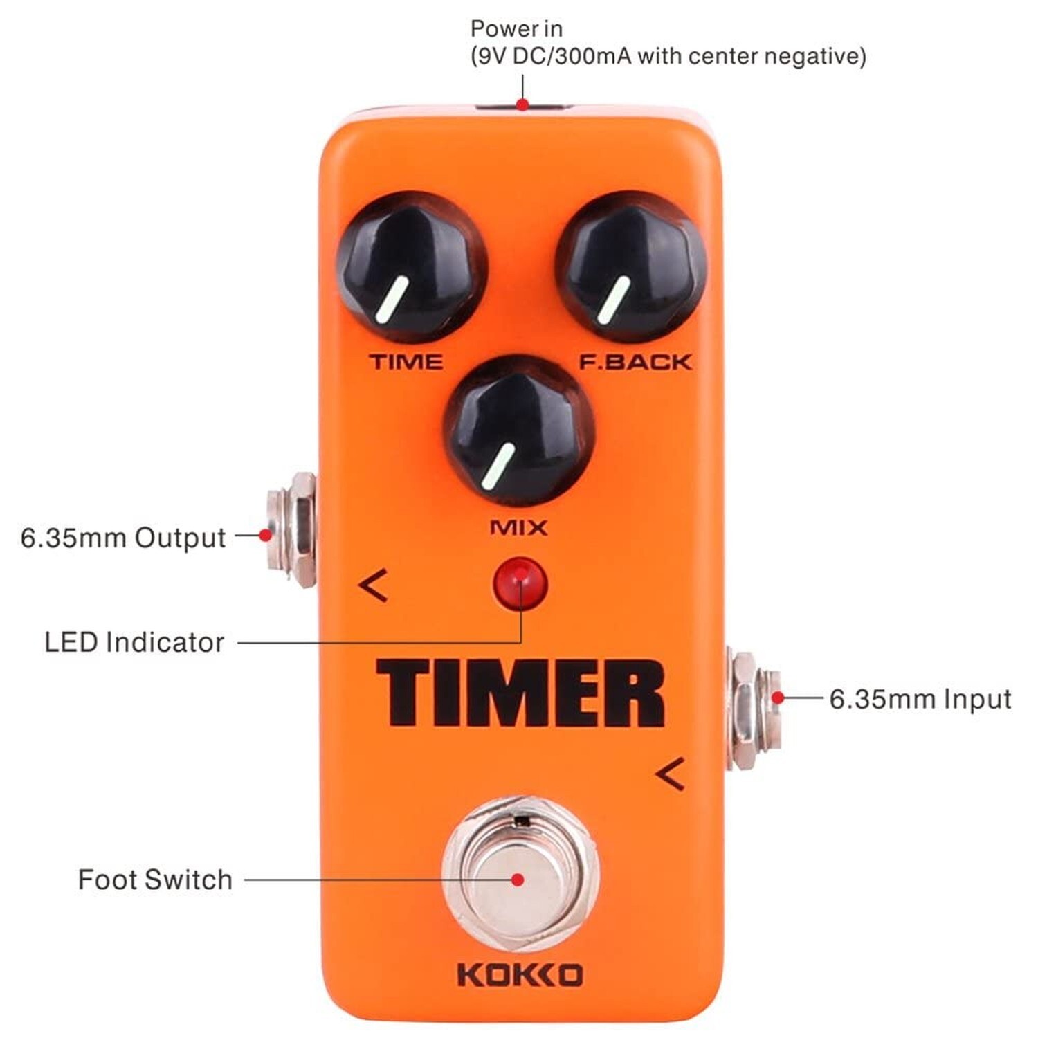 Guitar Mini Effects Pedal Timer - Digital Delay Effect Sound Processor Portab...