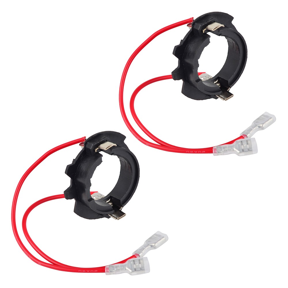 Pair H7 LED Headlight Bulb Base Holder Socket Adapters Retainer Clip Fits For VW