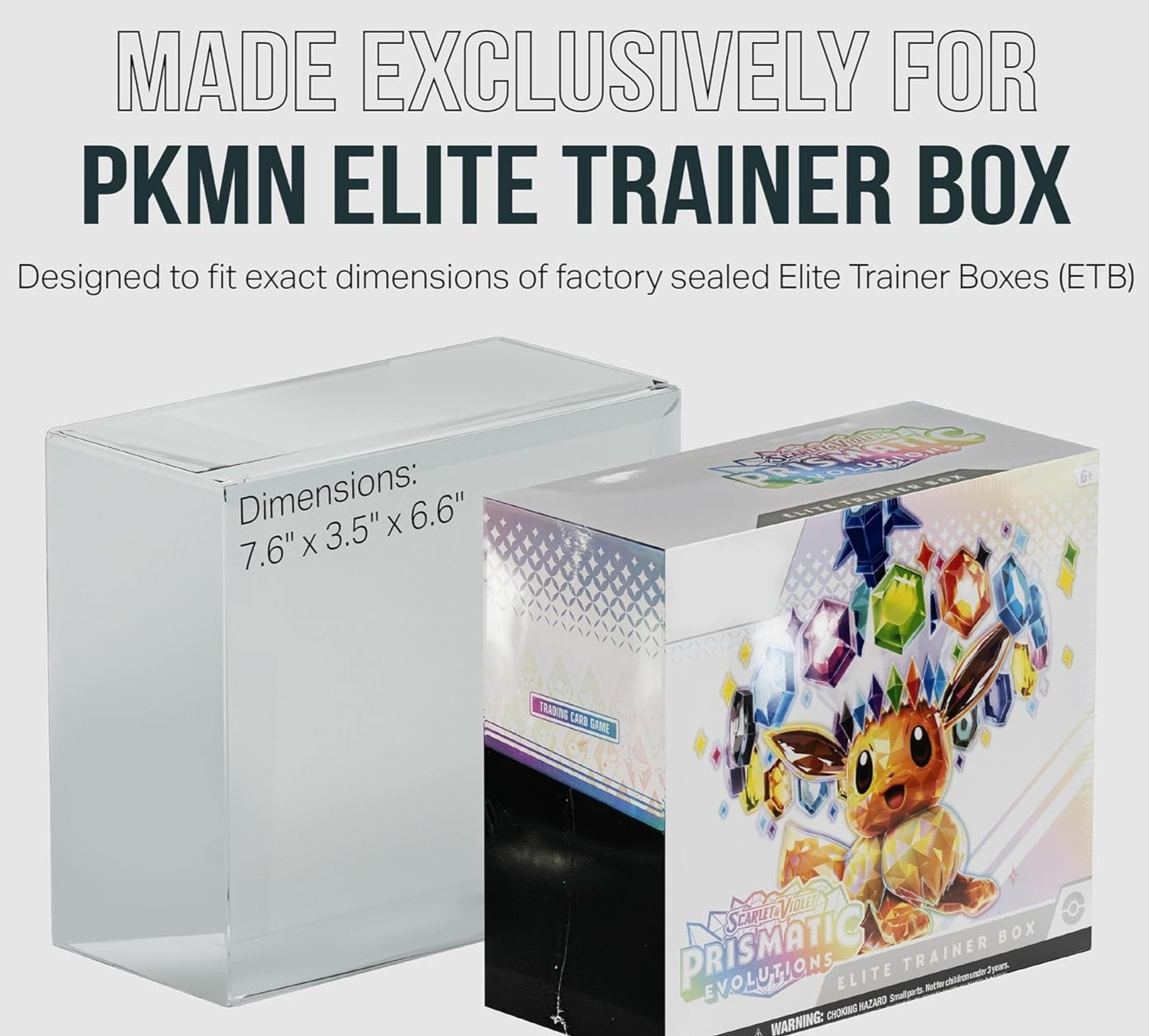 Pokemon ETB Protector Display Case PVC for Elite Trainer Box 5 Pack