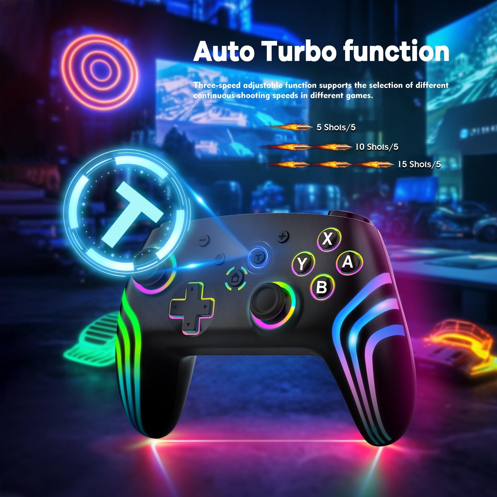 MYSTILUCK Wireless Pro Controller for Switch/Switch 2/Lite/OLED/PC, Gamepad w...
