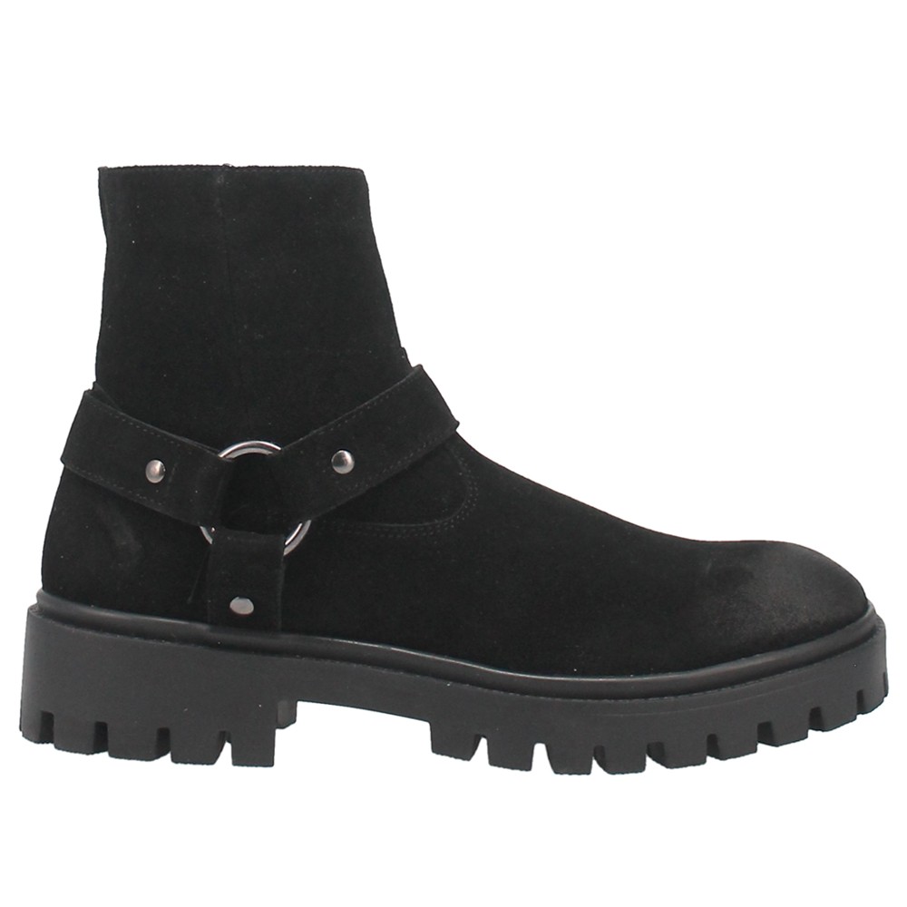 Dingo Road Trip Motorcycle Booties Mens Black Casual Boots DI845-BLK