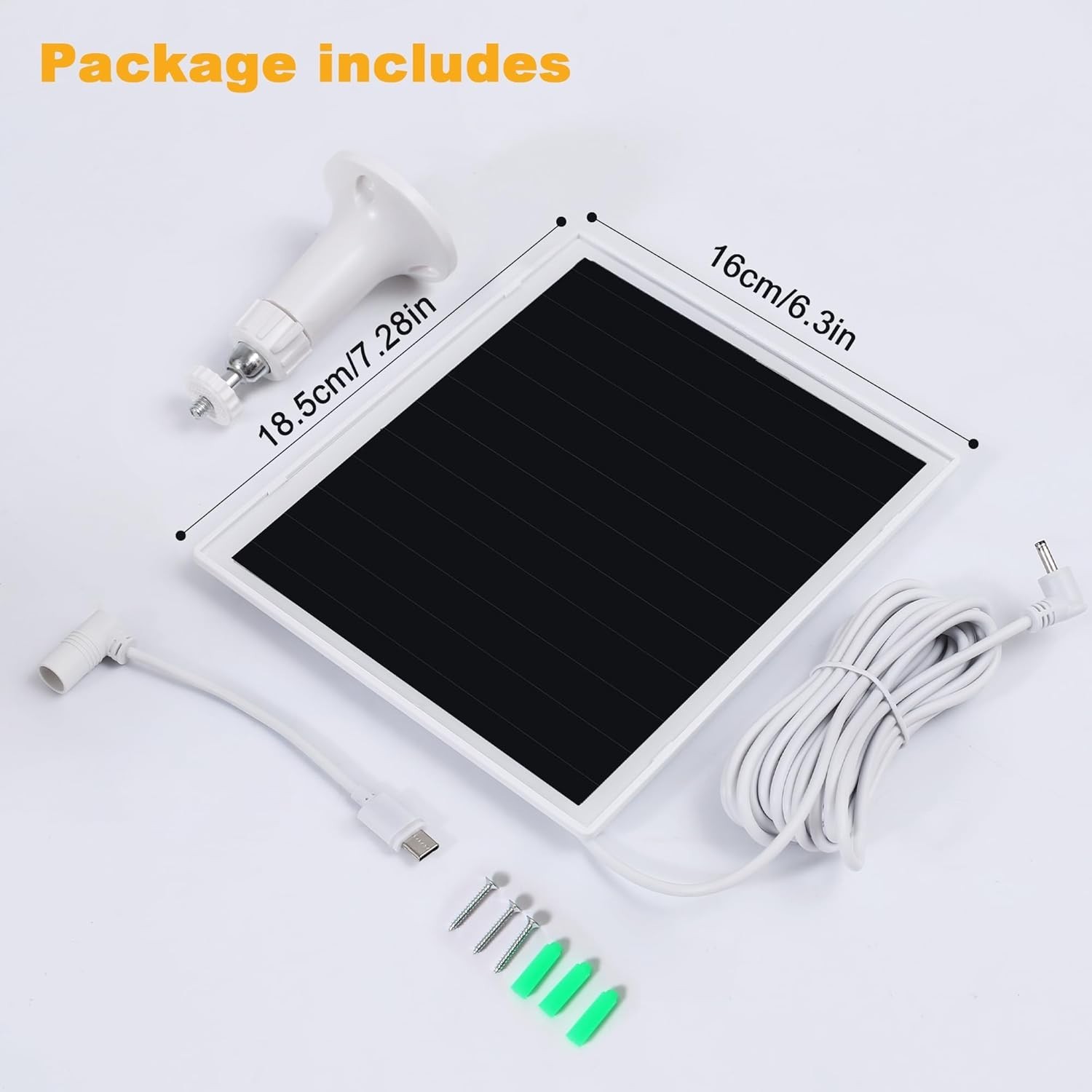 Fast Charging Solar Panel for Ring Camera - Waterproof & Easy Installation