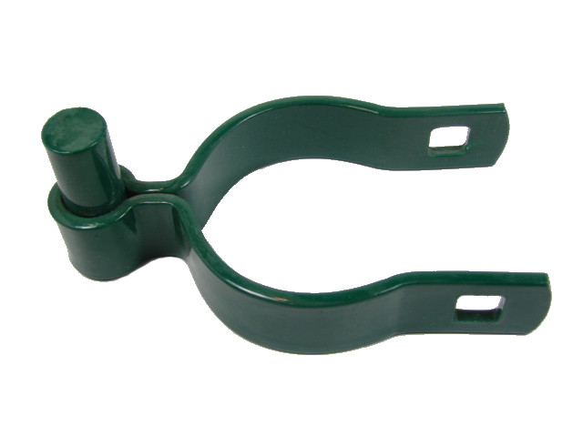 Green Pressed Steel Gate Post Hinge w/Nuts and Bolts - 2 Pack