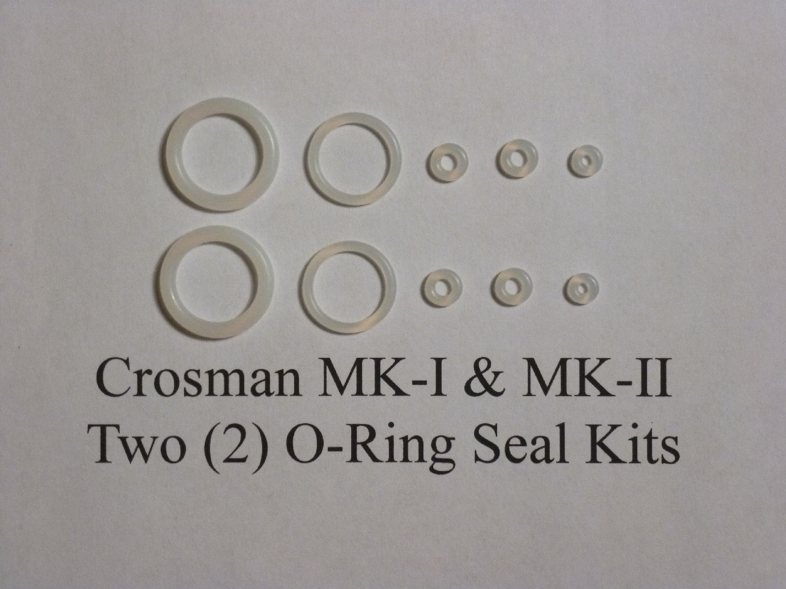 Crosman MK 1 2 Mark I Mark II TWO URETHANE Seal Kits + Expl View #1 + Guide