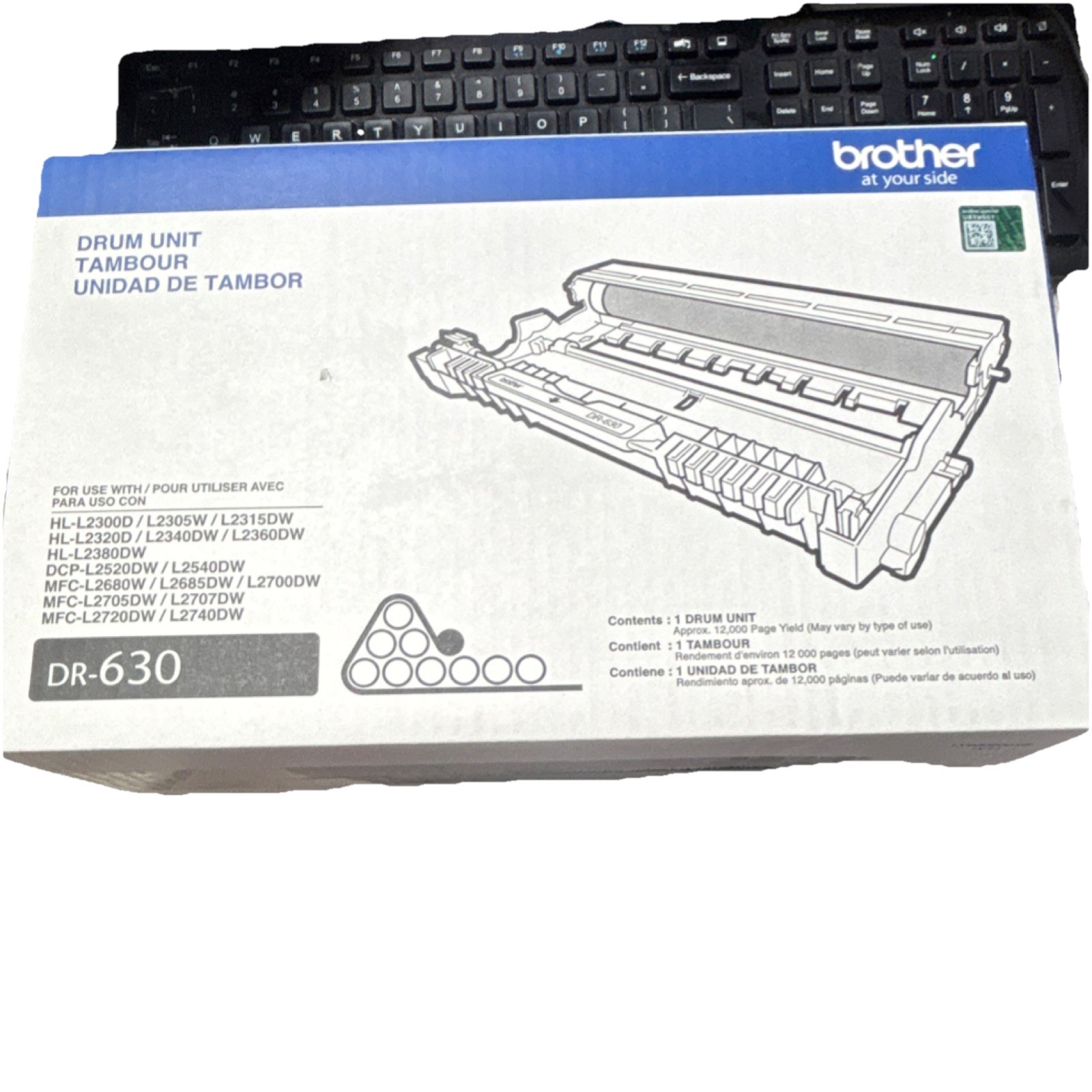 Brother Black Drum Unit DR-630 for HL-L2300D L2305W L2315DW L2320D L2340DW