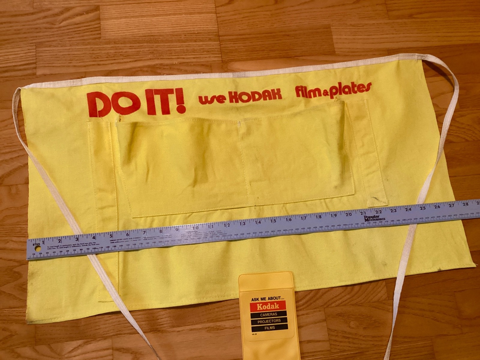 Vintage 80s Kodak Film DO IT! Film Plates Darkroom Apron & Pocket Protector